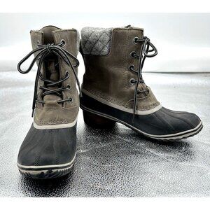Women's Two-Tone Lace-Up Boots